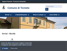 Tablet Screenshot of comune.ticineto.al.it